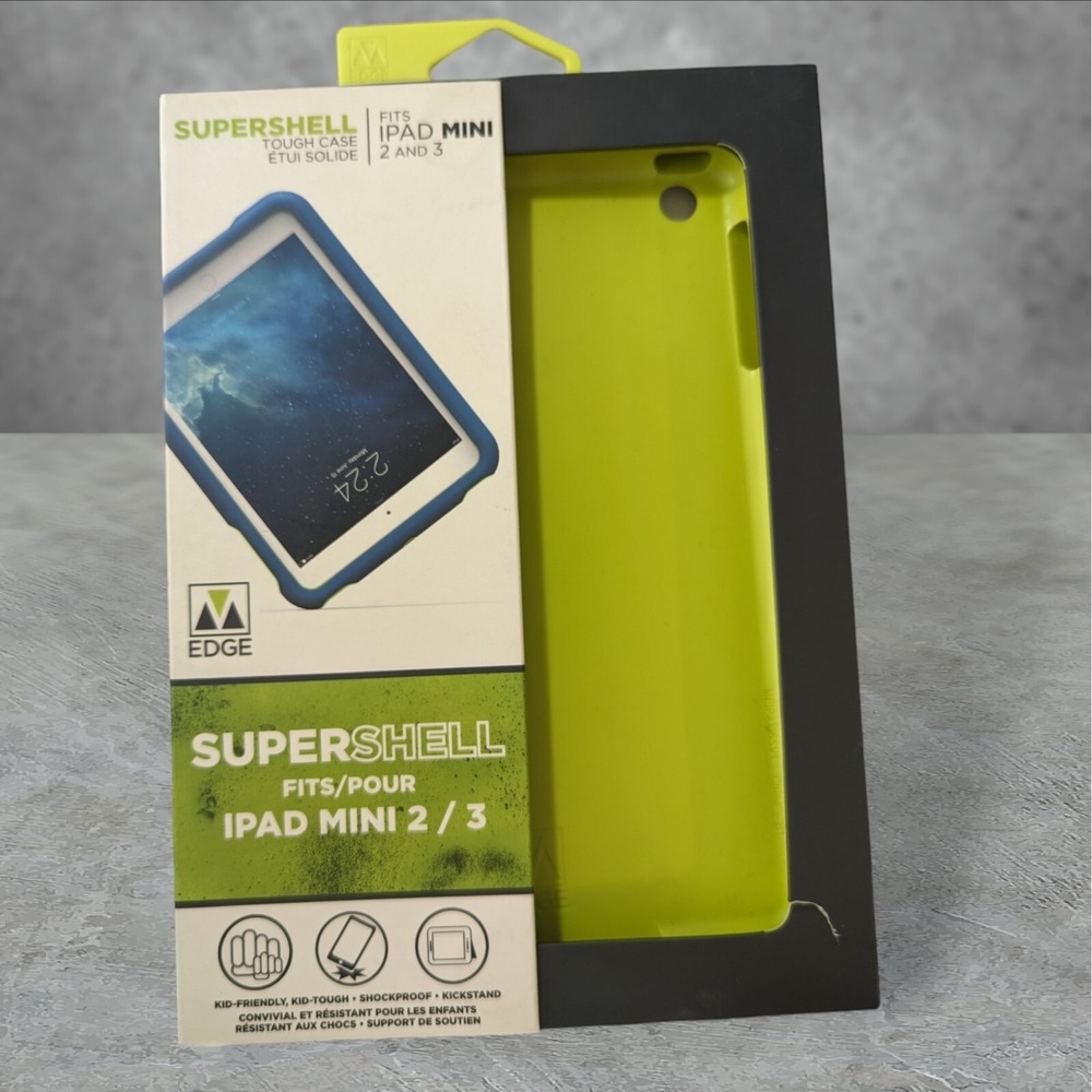 Edge Supershell Tough Case For Ipad Mini 2/3 With Kickstand, Green & Gray‎